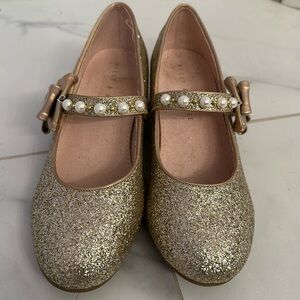Kelly & Katie rose gold sparkle shoes